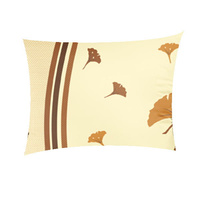 Poszewka z kory 40x40 | 324braz | brązowa | liście miłorzębu