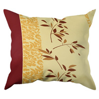 Poszewka z kory 40x40 | 091bord | bordowa | liście