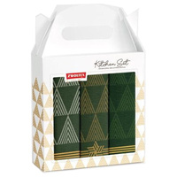 Komplet świątecznych ścierek kuchennych Tree green