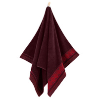 Ręcznik frotte z bawełny egipskiej 50x90 rondo bordo