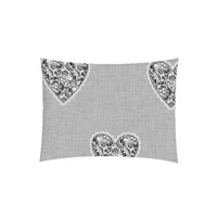 Szaro czarna Poszewka bawełniana na jaśka 40x40 - 330szar
