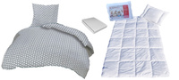 Komplet 100x160 + 40x60 + prześcieradło jersey 80x160  485szar