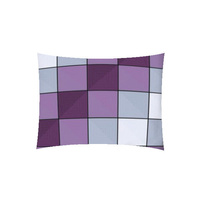 Poszewka bawełniana na jaśka 40x40 | 309fio | fioletowa | krata 3D